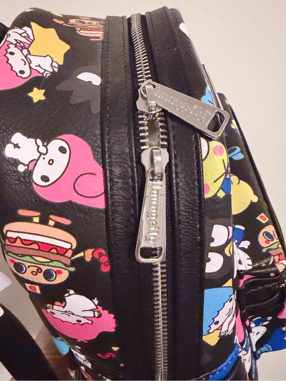 NWT LOUNGEFLY Sanrio Hello Kitty Mini Black Backpack All Over Print